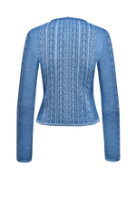 Jacke in plattiertem Strick - Miniatur 8