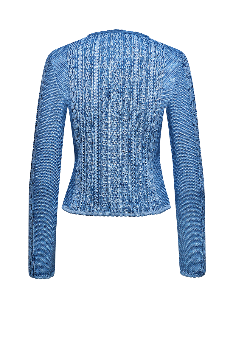 Jacke in plattiertem Strick - Bild 8