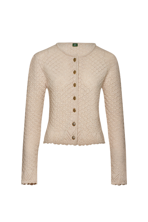 Strickjacke in Ajourmuster