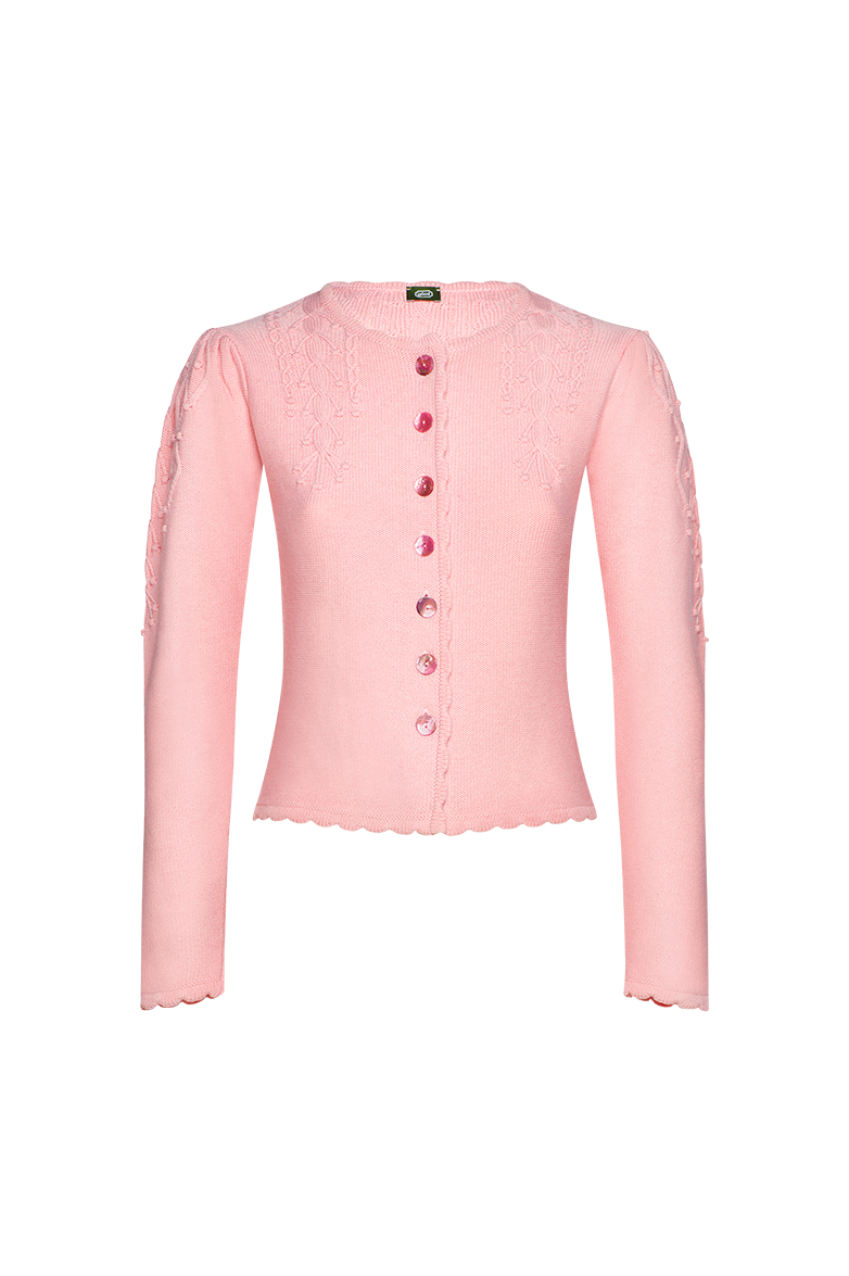 Strickjacke mit Puffärmel - Bild 1