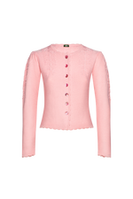 Cardigan with puff sleeves - pink 60 / XS