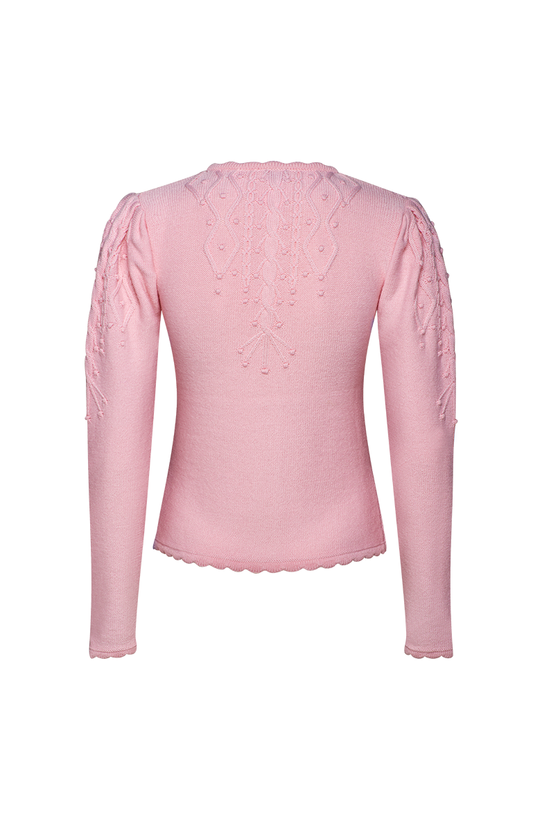 Strickjacke mit Puffärmel - Bild 3