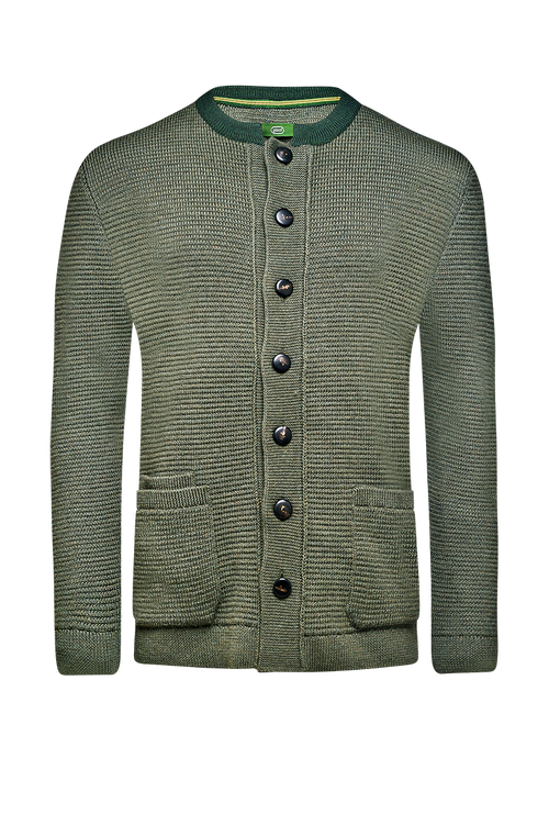Strickjacke mit Lodenpatches