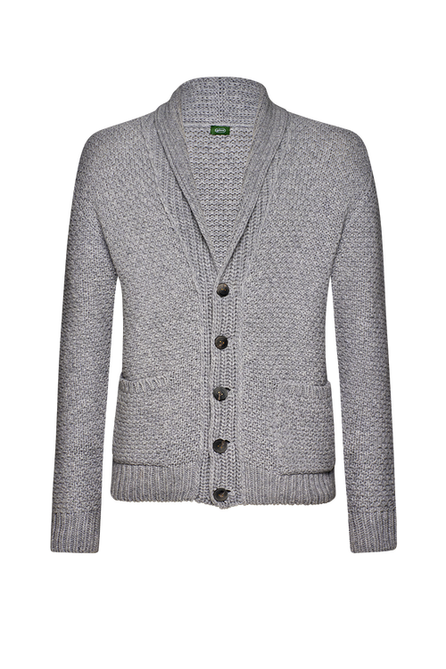 Strickjacke mit Schalkragen