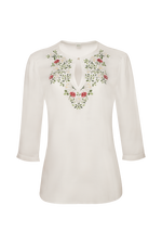 Viskosebluse mit Stickerei - Miniatur 1