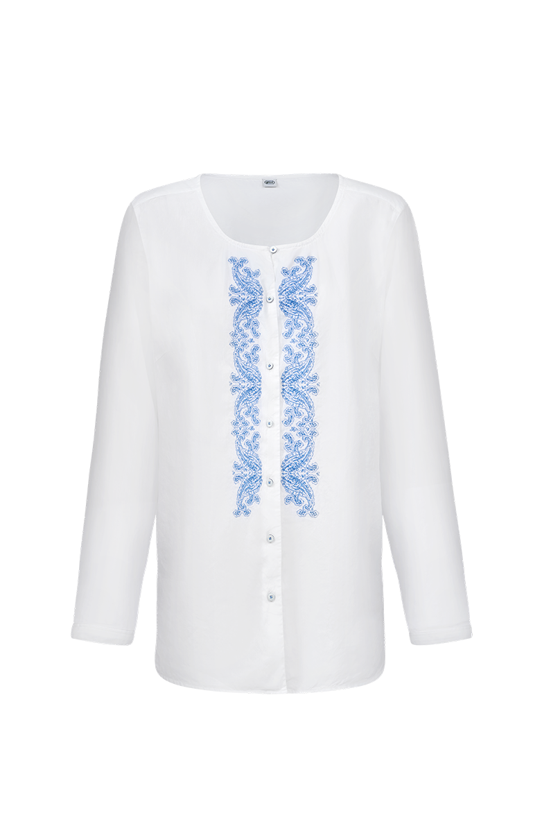 Bluse mit Paisley-Stickerei - Bild 7
