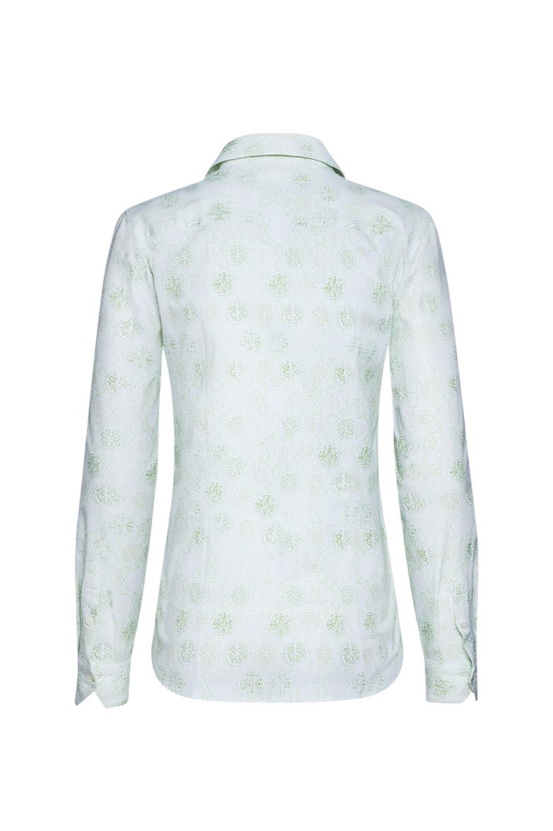 Bluse mit hand gedruckten Modeln - Bild 2