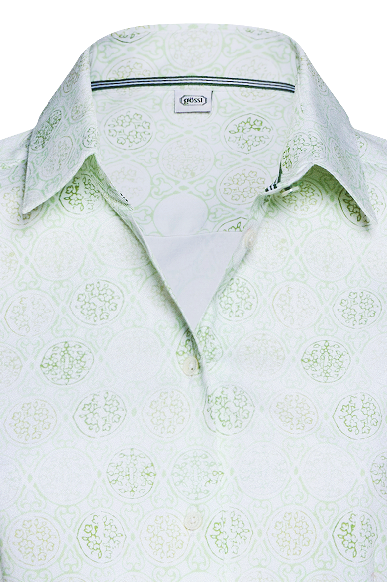 Bluse mit hand gedruckten Modeln - Bild 3