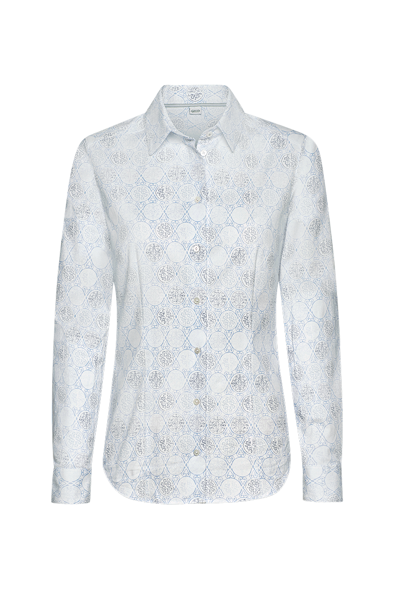 Bluse mit hand gedruckten Modeln - Bild 7