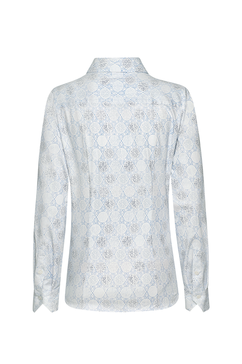 Bluse mit hand gedruckten Modeln - Bild 8