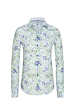 Model-pattern blouse - white-blue 15 / 48