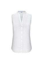 Summer blouse with embroidery and lace - white 10 / 36