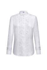 Editionsbluse aus Baumwollsatin - Miniatur 1