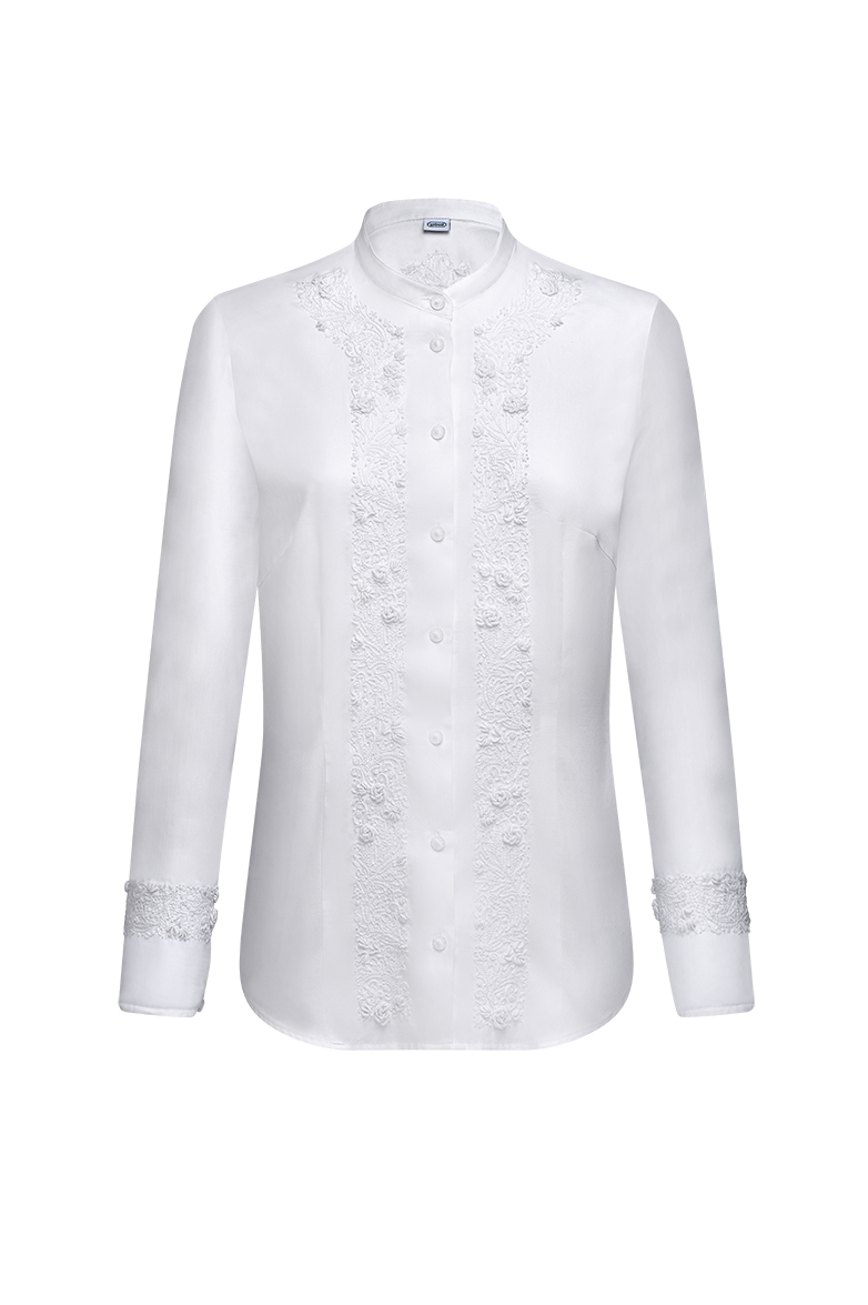 Editionsbluse aus Baumwollsatin - Bild 1