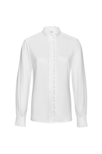 Blouse with fine ruffles - white 10 / 40