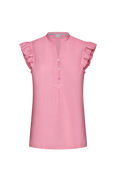 Leinenbluse mit Rüschenärmel - Miniatur 1