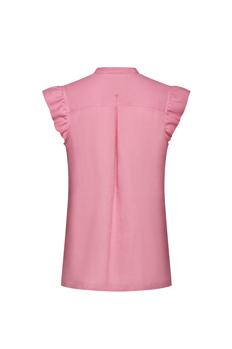 Leinenbluse mit Rüschenärmel - Bild 2