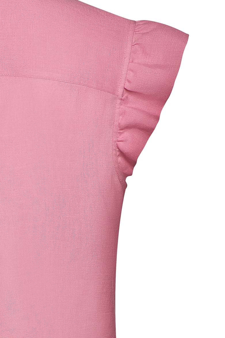 Leinenbluse mit Rüschenärmel - Bild 6