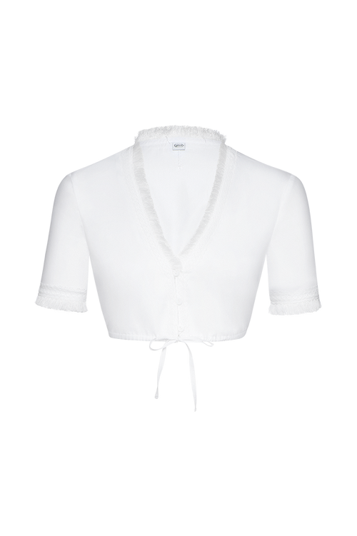 Dirndlbluse mit Fransenborte