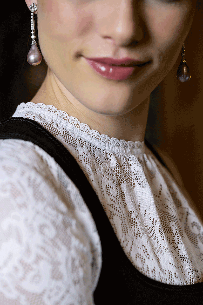Spitzenbluse Langarm - Bild 6