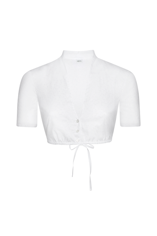 Dirndlbluse mit V-Ausschnitt