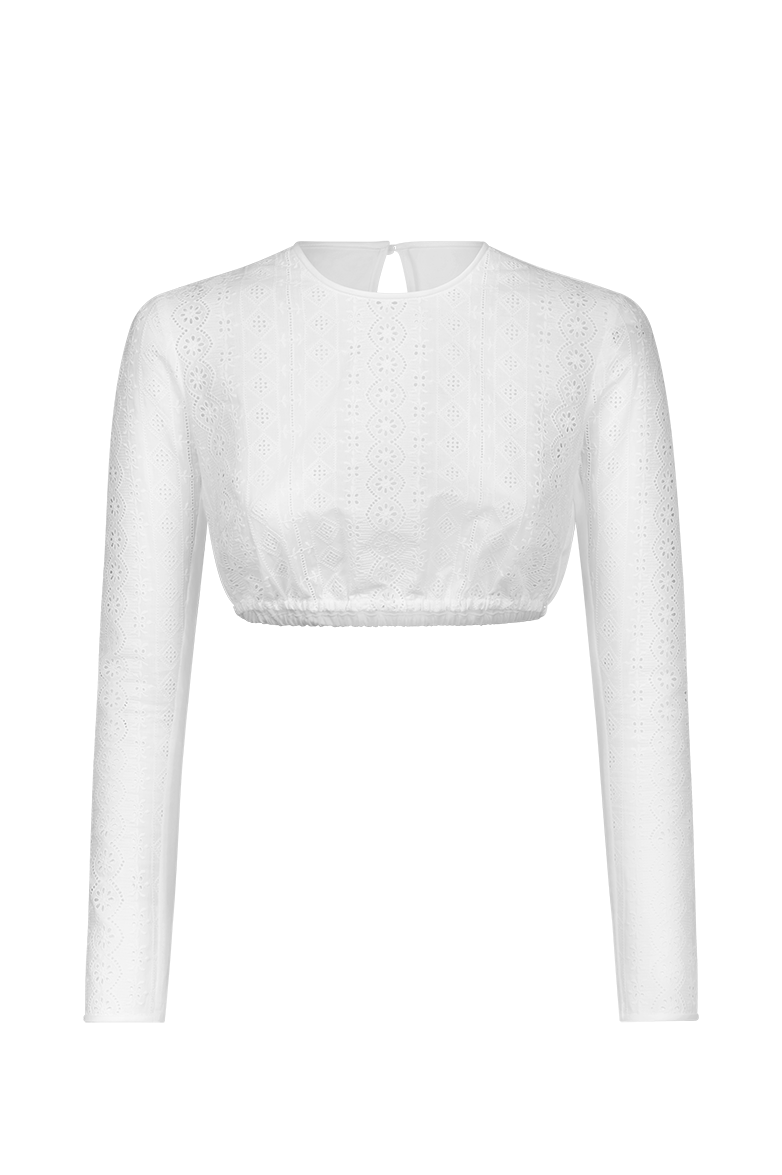 Lochstich-Dirndlbluse - Bild 1