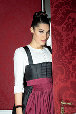 Stehfalten-Dirndlbluse - Miniatur 7