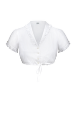 Dirndlbluse mit Schalfacon-Kragen - Miniatur 1