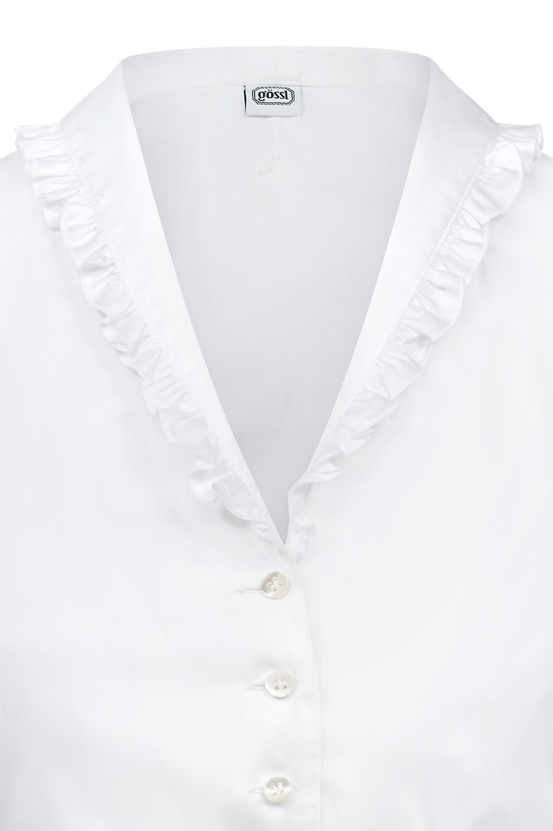 Dirndlbluse mit Schalfacon-Kragen - Bild 4