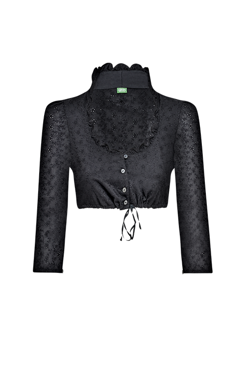 All-over bestickte Dirndlbluse