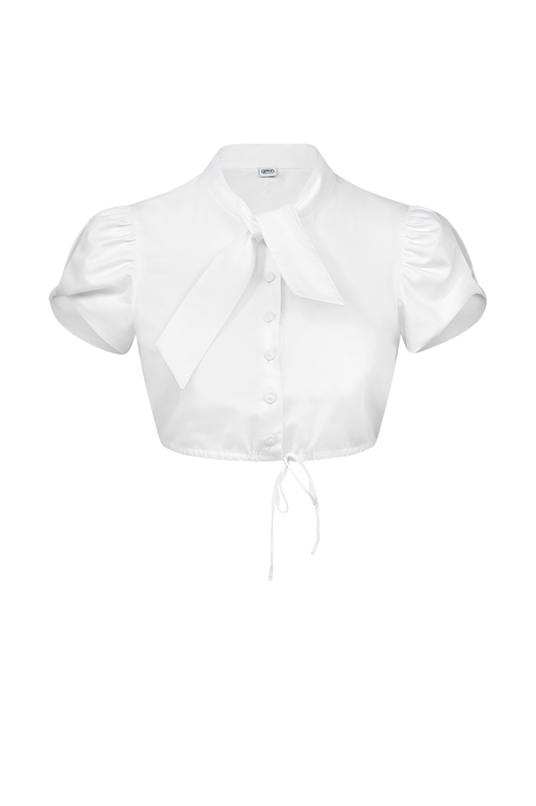 Dirndlbluse mit drapiertem Arm - Bild 1