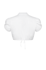 Dirndlbluse mit drapiertem Arm - Miniatur 2