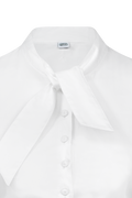 Dirndlbluse mit drapiertem Arm - Miniatur 4