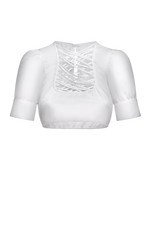 Dirndlbluse mit filigranenen Bändern - Miniatur 1