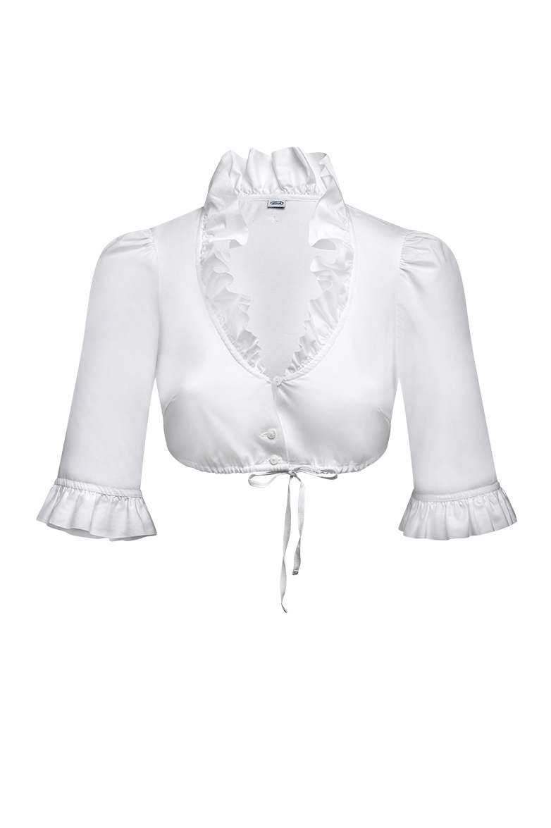 Dirndlbluse aus Baumwollsatin - Translation missing: de.products.product.media.image 1