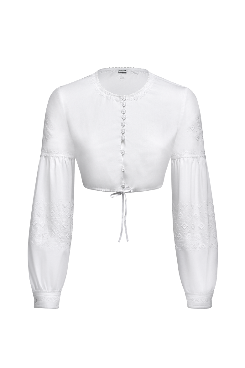 Dirndlbluse Edition aus Baumwollsatin - Bild 1