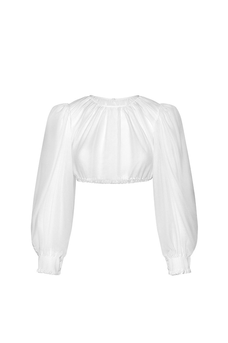 Faltenbesetzte Dirndlbluse - Bild 1