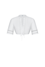 Dirndlbluse mit Spitzenbändern - Miniatur 1