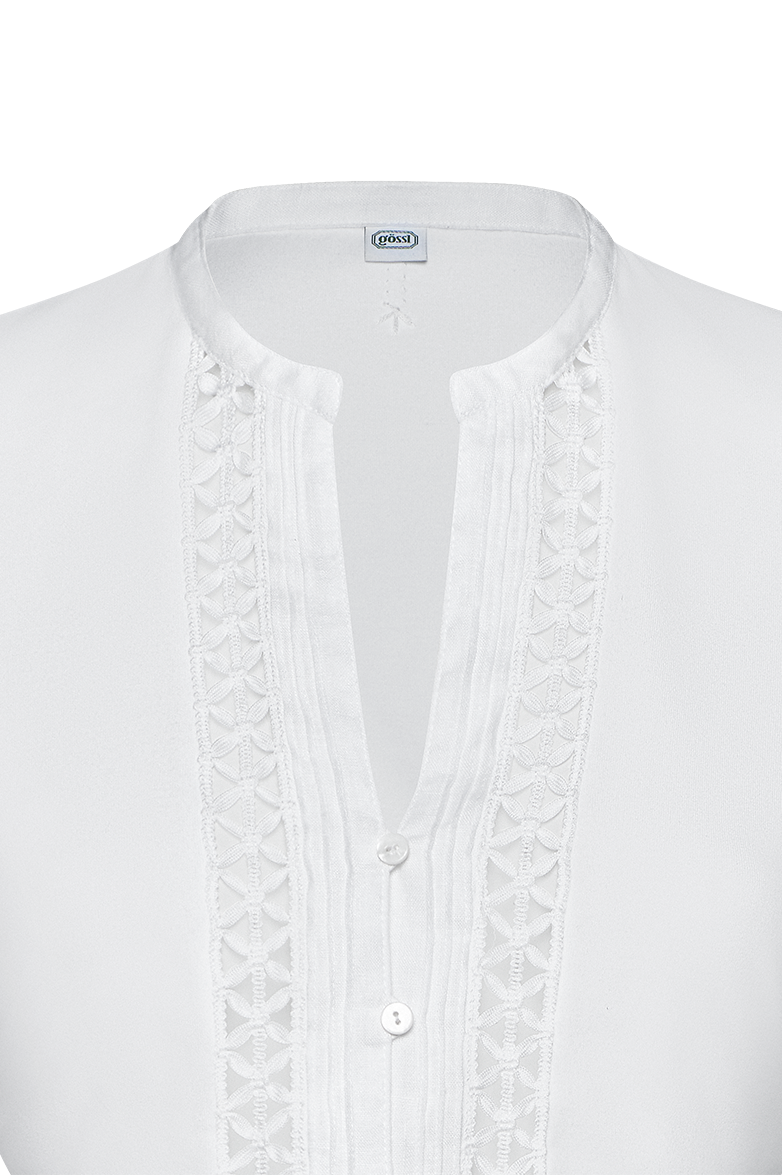 Dirndlbluse mit Spitzenbändern - Bild 3