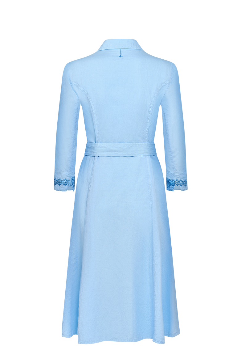 Shirt dress with model-pattern embroidery - Image 2