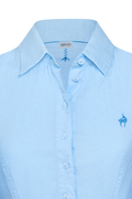 Shirt dress with model-pattern embroidery - thumbnail 4