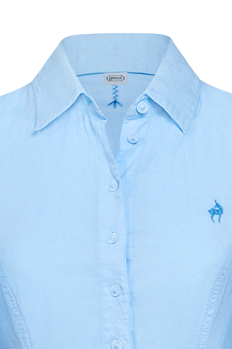 Shirt dress with model-pattern embroidery - Image 4