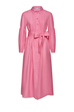 Linen dress with pin tucks - violet 66 / 36