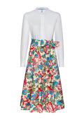 Blouse dress with floral linen skirt - thumbnail 1
