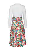 Blouse dress with floral linen skirt - thumbnail 2