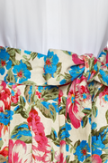 Blouse dress with floral linen skirt - thumbnail 4
