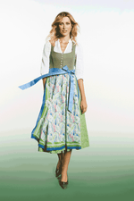 Jägerleinendirndl Midi - Miniatur 7