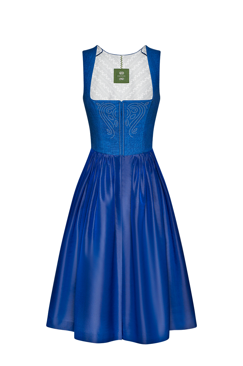 Blaudruck Dirndl mit Nieten besetzt - Bild 1