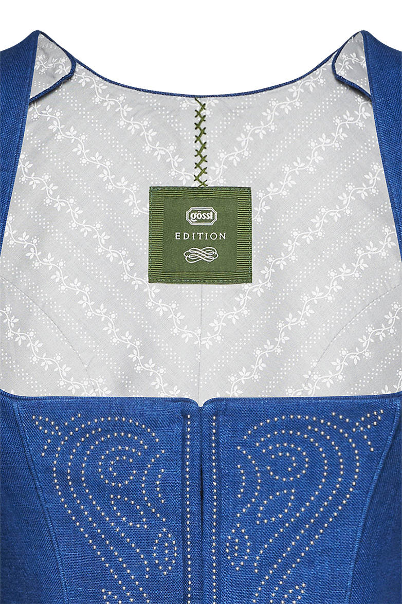Blaudruck Dirndl mit Nieten besetzt - Bild 5