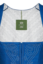 Blaudruck Dirndl mit Nieten besetzt - Miniatur 5